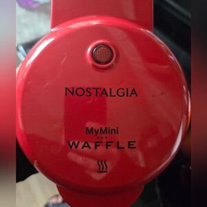 Nostalgia MyMini Bright Red Waffle Maker